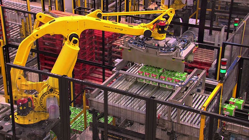 Paletizador para tijolos - Sinterpack - robótico / para laticínios / automático