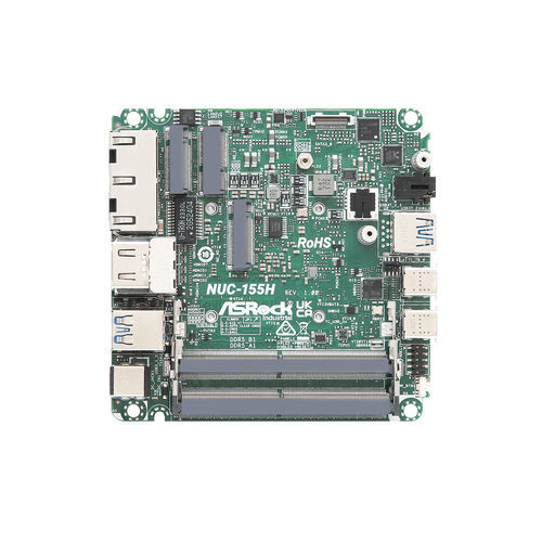 Placa-mãe ATX - NUC-155H - ASRock Industrial - NUC / Intel® Core™ Ultra / Intel®