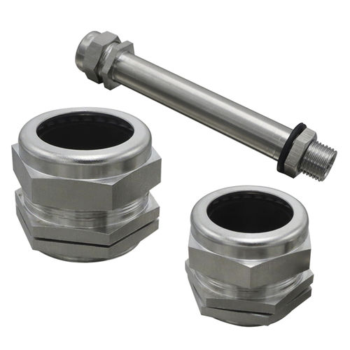 Prensa-cabo em aço inoxidável - HX-SS series - YUEQING HONGXIANG CONNECTOR MANUFACTRER CO., LTD - IP68 / com rosca / métrico