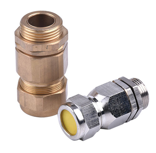 Prensa-cabo em latão - HX-EX-3 series - YUEQING HONGXIANG CONNECTOR MANUFACTRER CO., LTD - IP66 / com rosca / reto
