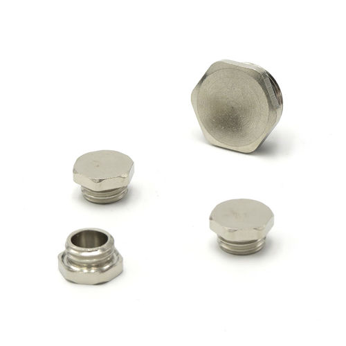 Tampão hexagonal - HX-SCM series - YUEQING HONGXIANG CONNECTOR  MANUFACTRER CO., LTD - com rosca / em latão niquelado / em aço inoxidável