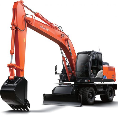 Escavadeira de médio porte - ZX210W-5A - Hitachi Construction Machinery Europe - de rodas / para construção civil