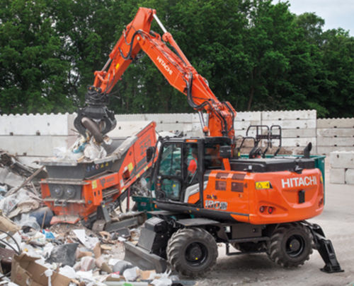 Escavadeira de médio porte - ZX180W-7 - Hitachi Construction Machinery Europe - de rodas / a diesel / para construção civil