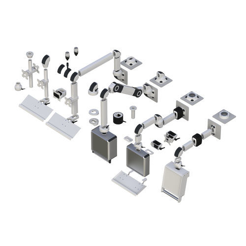 Sistema de braço articulado para aparelho de comando - TK060 - TEKNOKOL Support Arm and Enclosure systems - em alumínio / para aparelho / para tela plana
