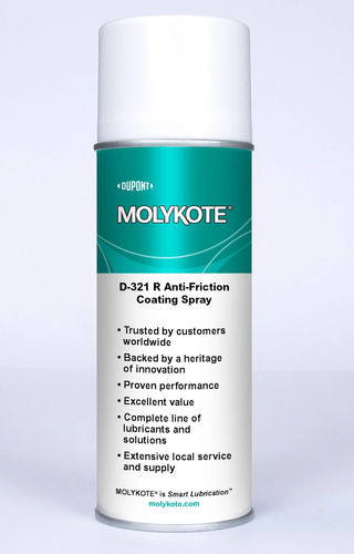 Spray para lubrificação a seco - MOLYKOTE® D-321 R  - Dow Corning - para corrente / para metais / para equipamento eletrônico