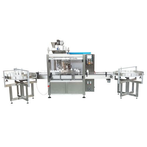 Envasadora/tampadora automática - RT-12-PG - M.C.Z. AUTOMAZIONI - para produtos em pó / volumétrica / por peso