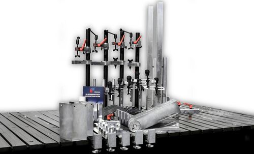 Jogo de elementos de fixação mecânico - Set 3 - FÖRSTER welding systems GmbH - para ranhura em T / para soldagem / ajustável