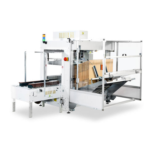 Formadora de caixas automática - GOLDFLEX 56L - MARCHETTI PACKAGING S.r.l. - cola quente hot-melt / fita adesiva / de alta produção