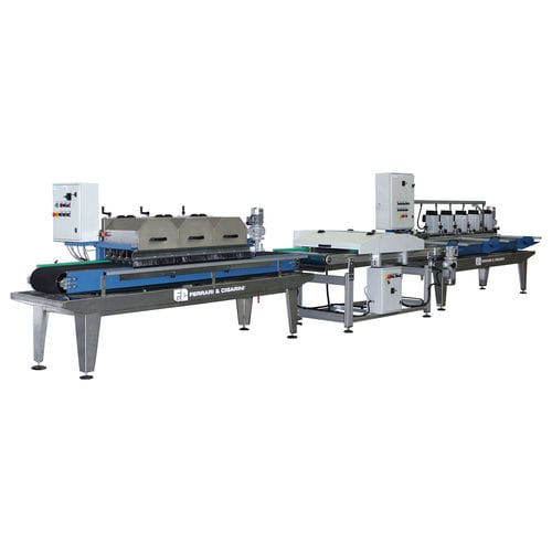 Linha de corte com faca rotativa - COMPACT LINE 3 - Ferrari & Cigarini srl - para mármore / para cerâmica / para tijolo