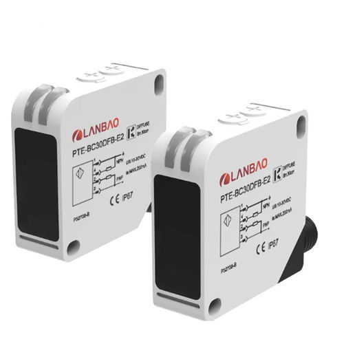 Sensor fotoelétrico tipo barreira - PTE-TM60DFB series - Shanghai Lanbao Sensing Technology Co., Ltd. - retangular / infravermelho / LED