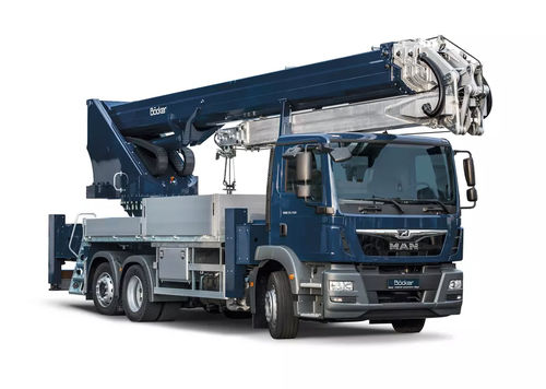 Guindaste montado em caminhão - AK 52 - Böcker Maschinenwerke GmbH - telescópico / para obras / para serviços pesados