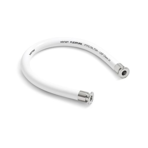 Mangueira para produtos em pó - Vena&reg; Flexpure - Venair - em borracha de silicone / em aço inoxidável / em PTFE