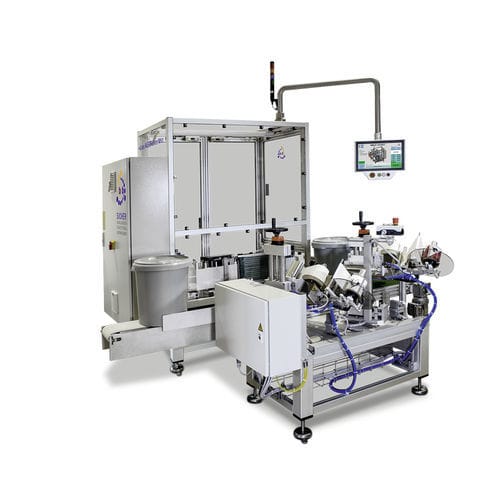Rotuladora totalmente automática - VEE series - b+b Automations- und Steuerungstechnik GmbH - para baldes / para latas / para aplicação lateral