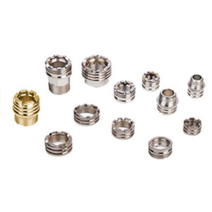 Inserto de latão - Vaishnavi Metal Products - serrilhado / em cromo / redondo