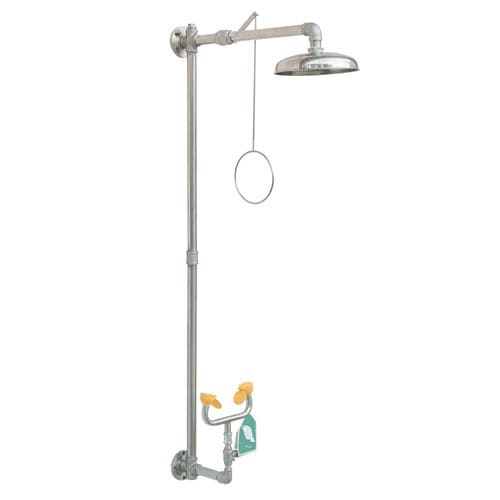 Chuveiro de segurança de parede - SS-H100 - Fortune Protection Safety Ltd. - com lava-olhos