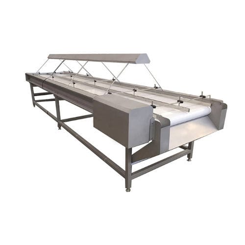 mesa de controle de qualidade para produtos alimentares