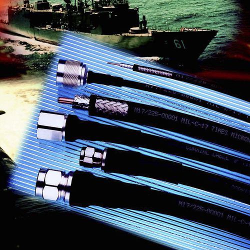 Cabo elétrico RF - Times Microwave Systems - coaxial / retardante de chama / resistente à abrasão