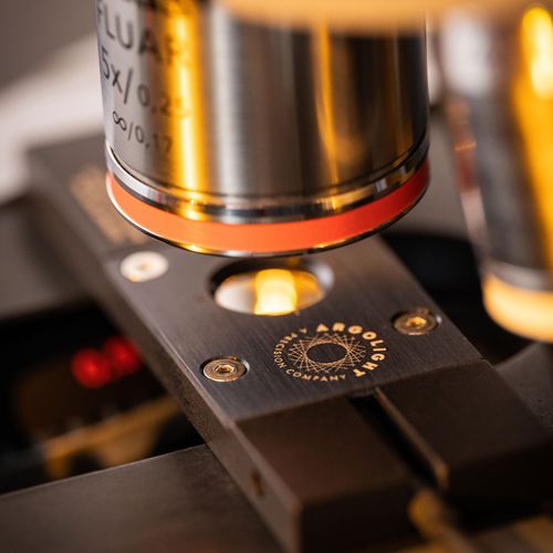 Lâmina de microscópio de calibração - Argo-POWER SIM V2 - Argolight - por fluorescência