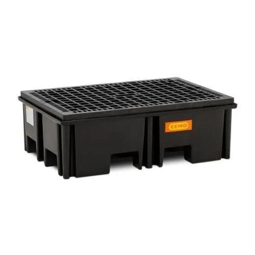 Palete de contenção para tambores - 11486 - Ricomi srl - 2 tambores / em polietileno / com grelha galvanizada