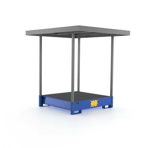 Palete de contenção para tambores - VAT400R - Ricomi srl - 4 tambores / em aço galvanizado