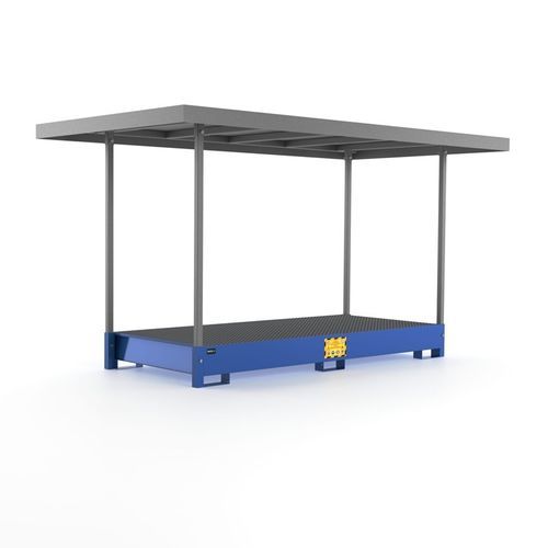 Bacia de contenção para tambores - VAT800R - Ricomi srl - 8 tambores / em aço galvanizado
