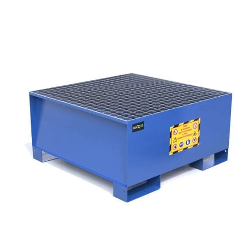Palete de contenção 1 tambor - VA100R - Ricomi srl - multiusos / metálica / com grelha galvanizada
