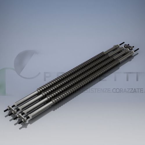 Resistência de aquecimento tubular - CRC PROGETTI SRL - aletada / em aço inoxidável / em aço