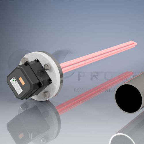 Resistência de aquecimento tubular - CRC PROGETTI SRL - em aço inoxidável / industrial / blindada