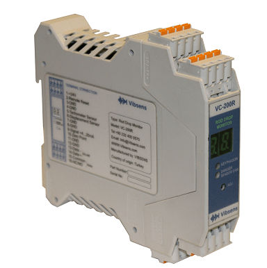 Transmissor de sinal analógico para deslocamento de pistão - VC200R - Vibsens - para sensor / 4–20 mA / em trilho DIN