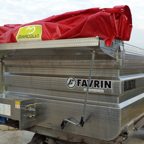Tanque para transporte - VSC series - Favrin S.r.l. - para uvas / em aço inoxidável / retangular
