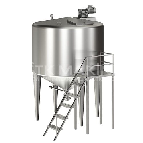 Tanque de soro de leite - STK Makina - cilíndrico / de processo / vertical