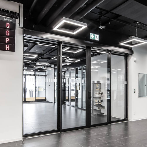 Porta anti-intrusão - SLX RC2 / RC3 - Gilgen Door Systems AG - de correr / em vidro / para ambiente interno