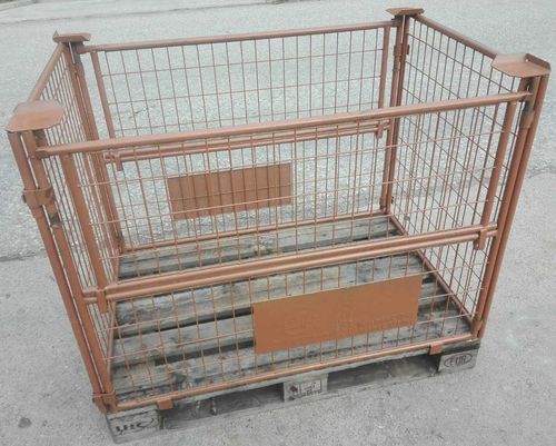 Container aramado com rodas de tela metálica - BAN-INOX