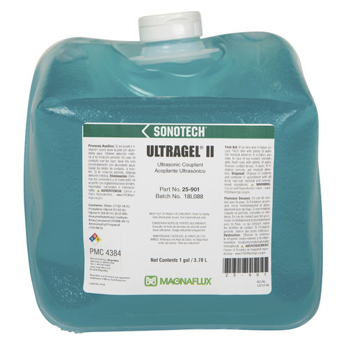 Gel ultrassônico - Ultragel II - Magnaflux - de detecção de defeitos / para ensaios de emissão acústica / para medição de espessura