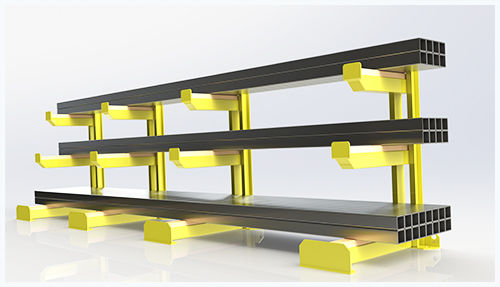 Sistema de armazenamento para cargas longas - Shenzhen Liwumei Industrial Equipment Co.,Ltd. - para tubos / em aço