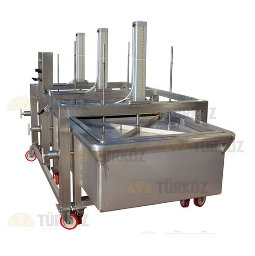 Prensa para queijo vertical - Turkoz Makina Sanayi ve tic. a.s. - pneumática / de pasta dura / em aço inoxidável