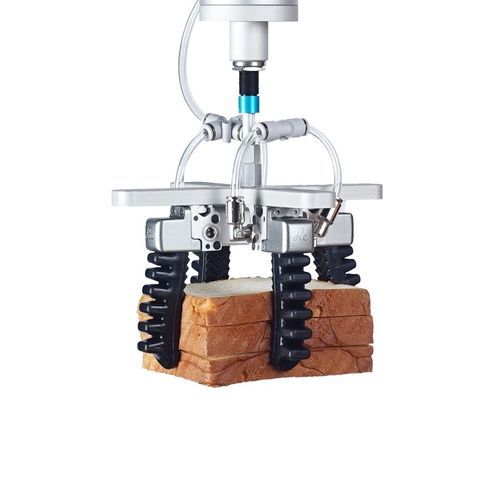 Garra de preensão pneumática - Suzhou Rochu Robotics Co.,Ltd - flexível / de 4 dedos / para a indústria alimentícia