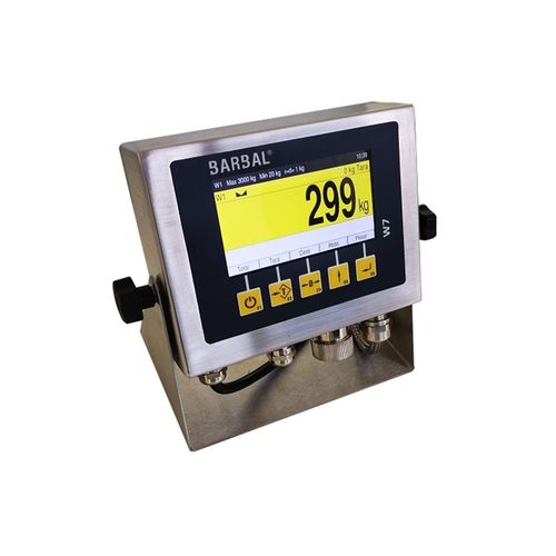Indicador digital de peso - W7 - Barbal - de parede / código IP / em aço inoxidável