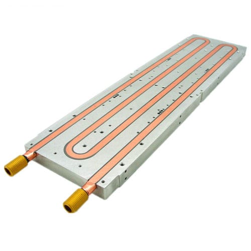 Dissipador de calor em alumínio - A1645 - Awind heat sink - em cobre / com arrefecimento líquido / fresado e rosqueado com CNC