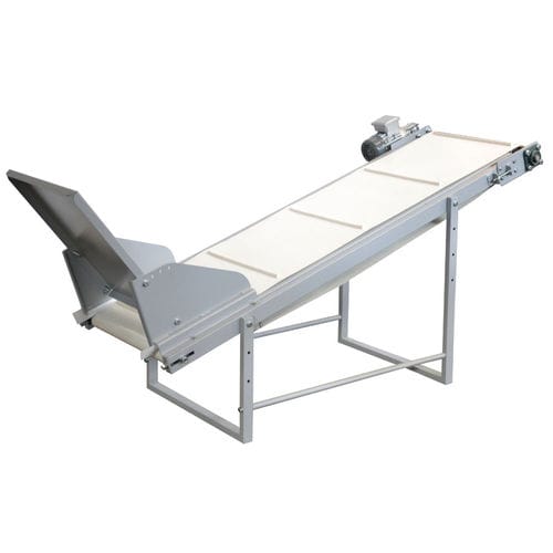 Transportador de esteira - OT-1 - PACKING TECHNOLOGIES LLC - inclinado / de descarga / de grande largura