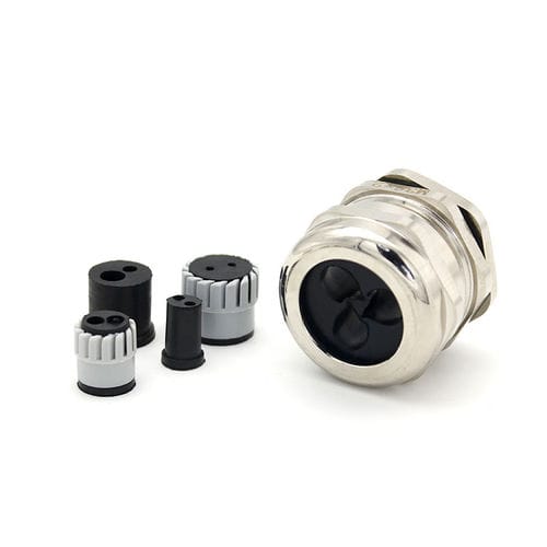 Prensa-cabo com múltiplas passagens - JX-M / PG / G series - YUEQING JIXIANG CONNECTOR CO., LTD - em latão niquelado / à prova de água / resistente a produtos químicos