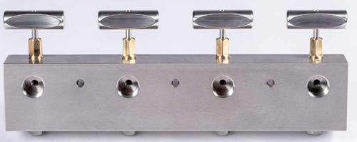 Distribuidor manifold multivias - Precision High Pressure - em aço inoxidável / para válvula solenoide / com rosca