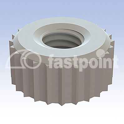 Porca serrilhada - 10 series - Fastpoint Srl - em material plástico