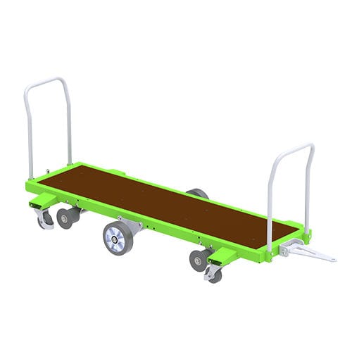 Carrinho de transporte - Green - Berkvens Greenhouse Mobility B.V. - com plataforma / com seis rodas / carregamento/descarregamento dos dois lados