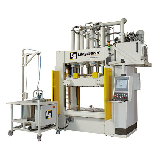 Prensa hidráulica - 120T - Langzauner - de conformação RTM / para materiais compósitos / de pistão descendente