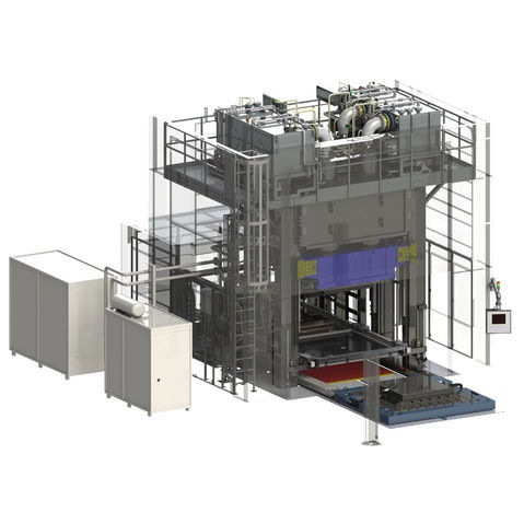 Prensa servo-hidráulica - 1600t - Langzauner - para moldagem / para materiais compósitos / de pistão descendente