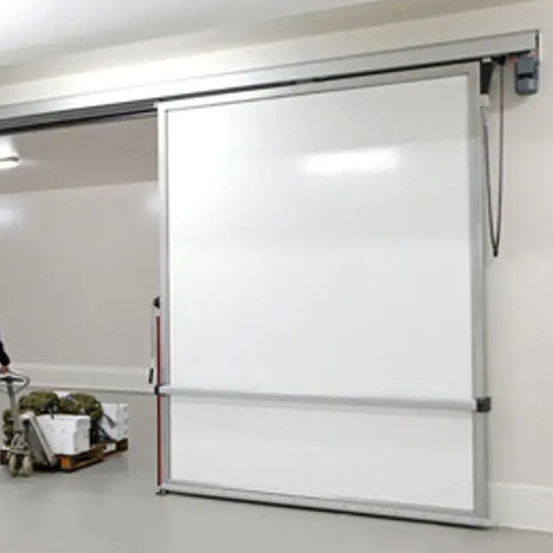 Porta de correr - KH-0910R2 - Salco Industrial Doors - em aço inoxidável / em borracha / de fibra de vidro