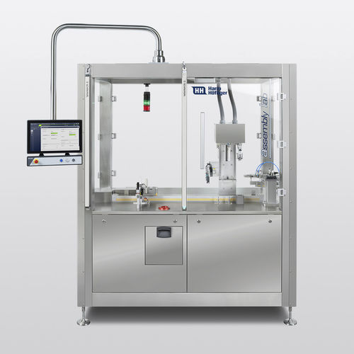 Máquina de montagem semiautomática - HOEFLIGER - para aplicações médicas / linear