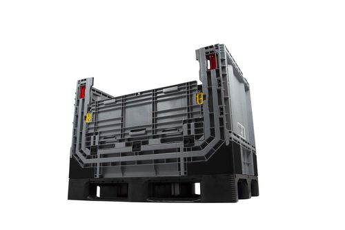 Caixa-palete em material plástico - SF 800 PES PB - Gamma Wopla - com laterais rebatíveis