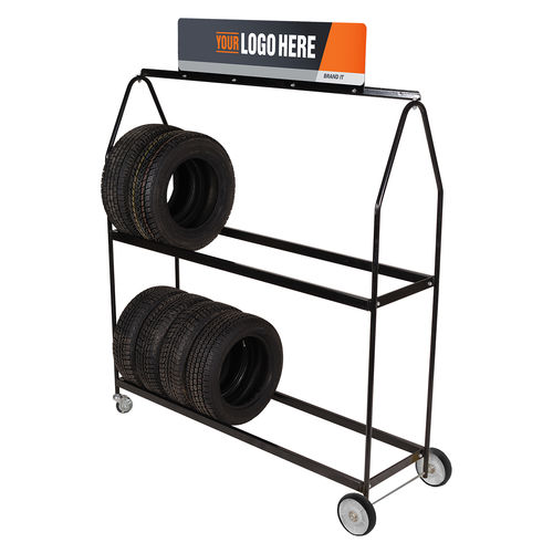 Estante industrial para pneus - MTD-72 - Martins Industries - móvel / em aço / 2 prateleiras